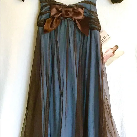 Bonnie Jean | Dresses | Nwt Bonnie Jean Blue And Brown Dress Size | Poshmark